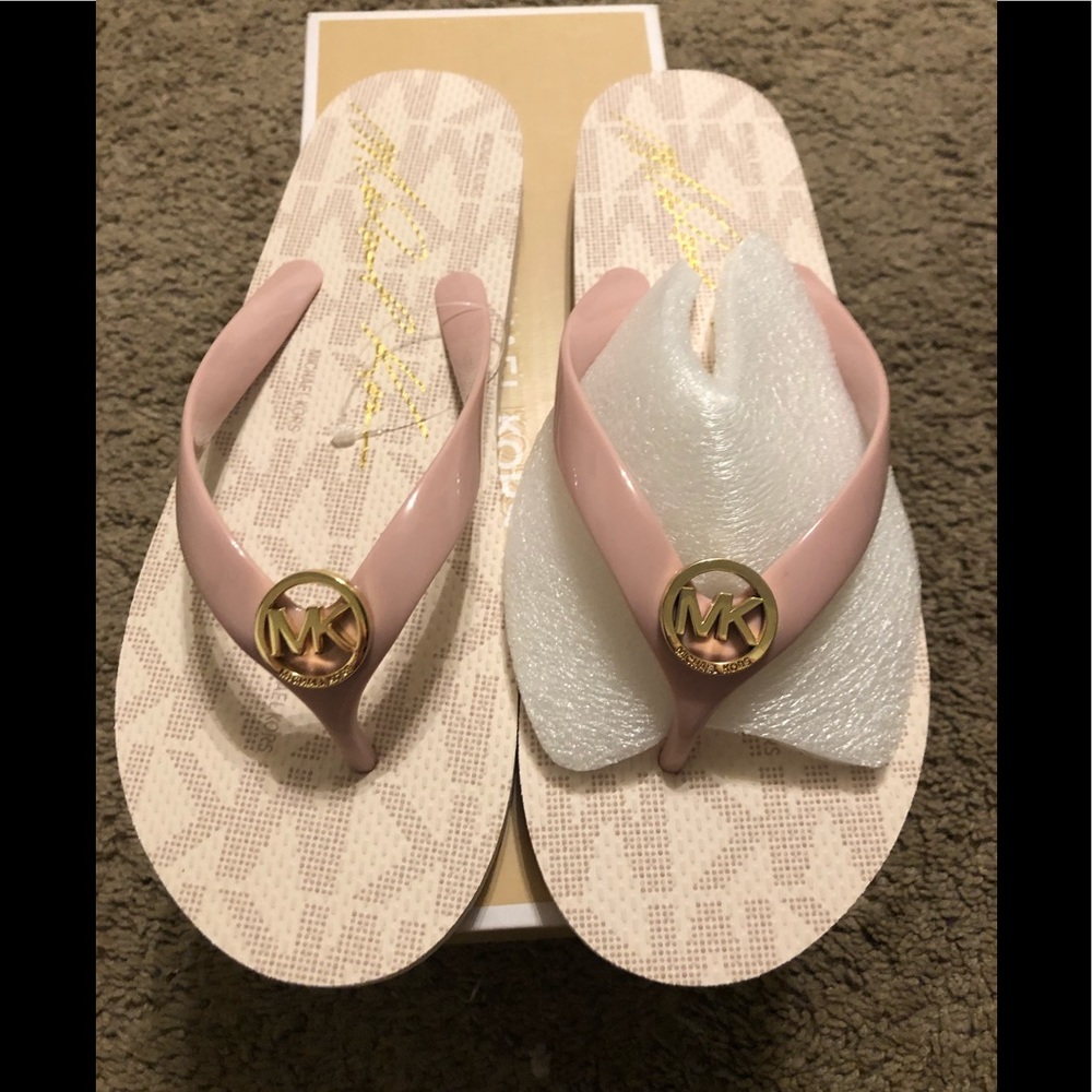Michael Kores Pink Jelly Sandals